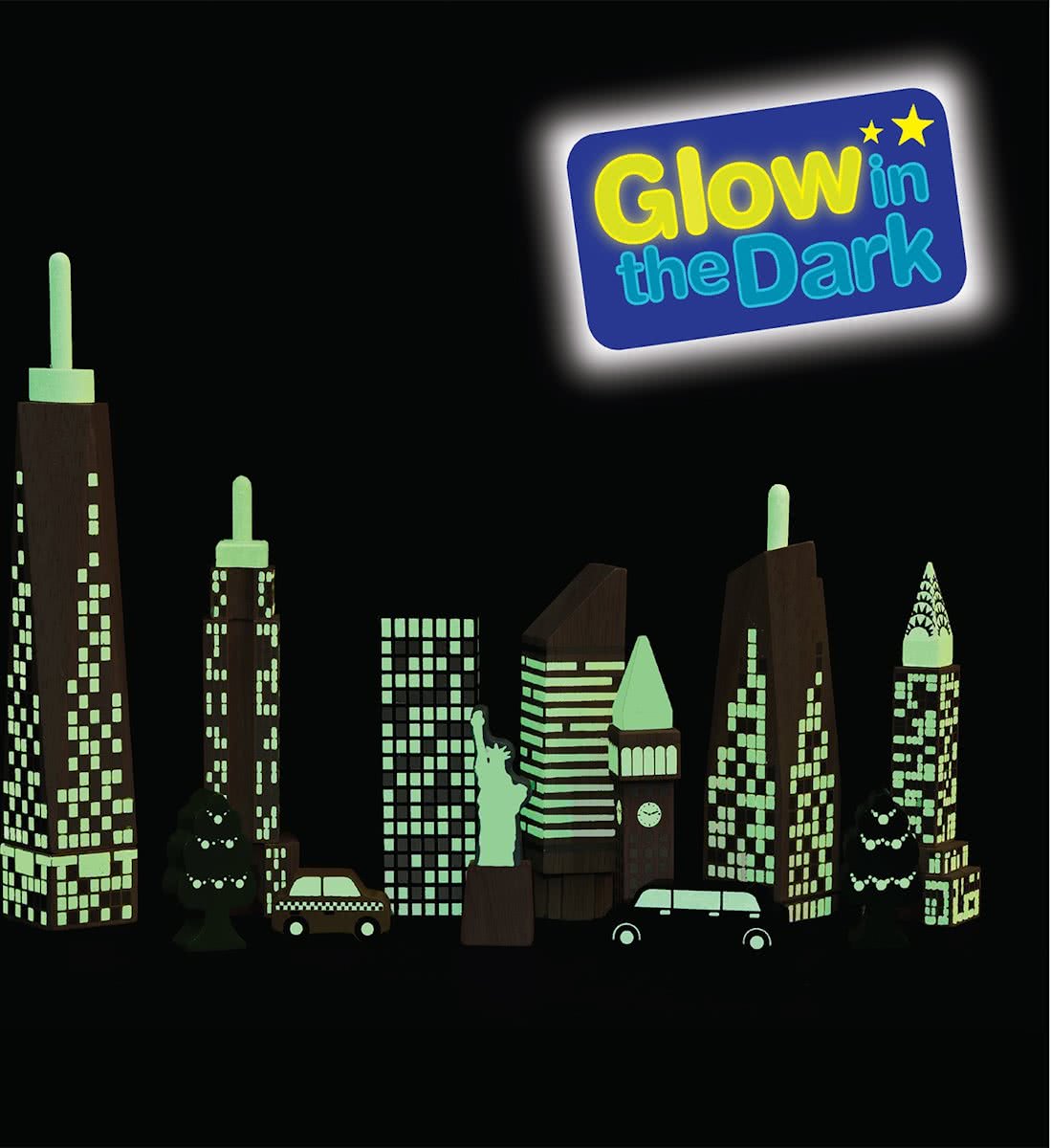 Wonderworld Speelblokken Glow in the Dark - Skyline