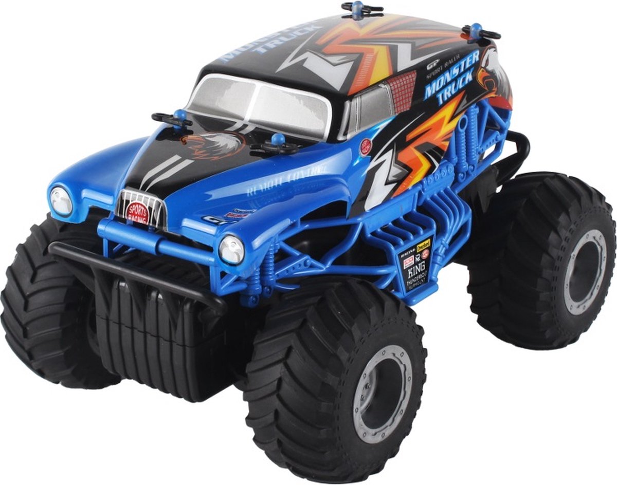 Wonky Cars - Radio bestuurbare Monstertruck - Speelgoed - Blauw