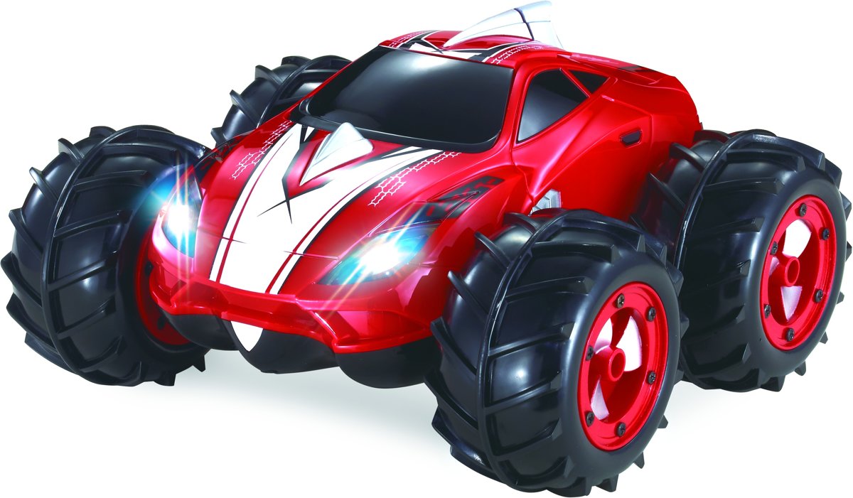 rc radiografisch bestuurbare amfibische stunt car rood