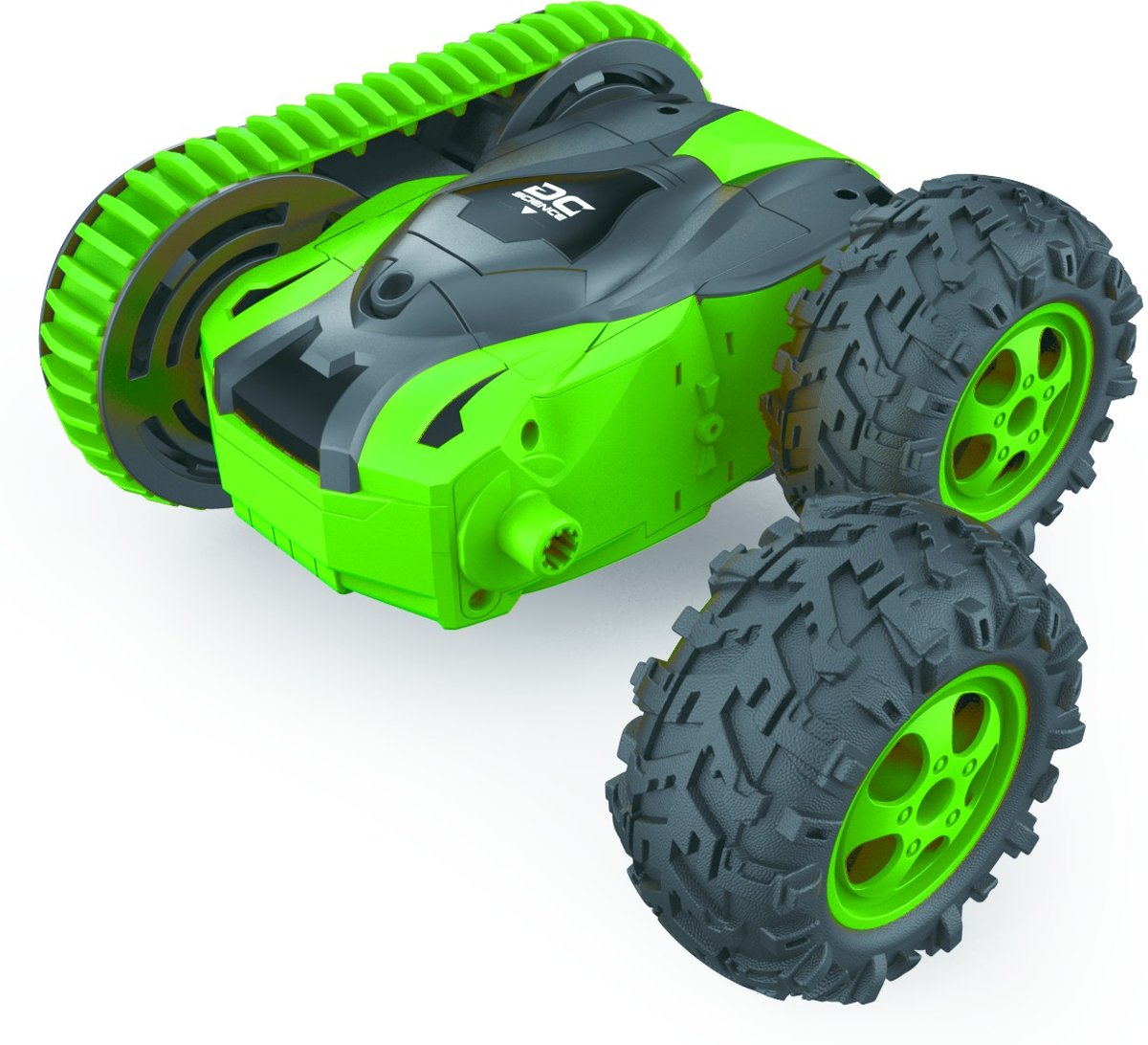 rc radiografisch bestuurbare stuntcar groen wonky cars