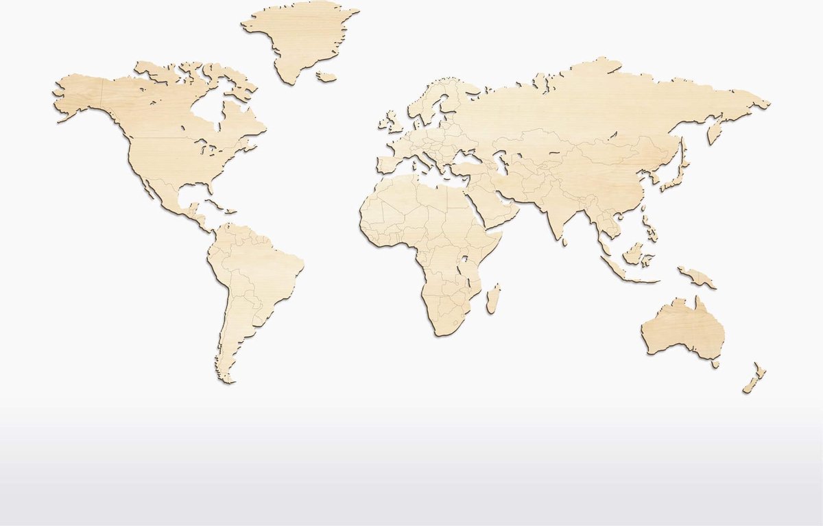   Houten   - Wanddecoratie - Esdoornhout - Product Grootte: 216 x 108 cm