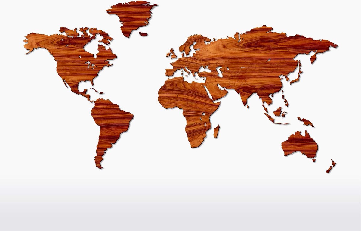   Houten   - Wanddecoratie - Palissander - Product Grootte: 216 x 108 cm