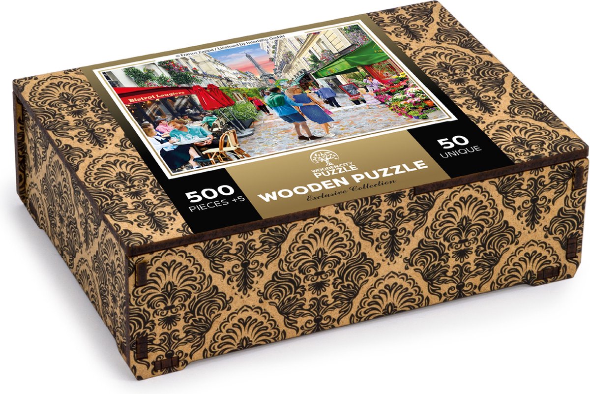 Wooden City Puzzel: PARIS BISTRO 505/50, in hout, 8+