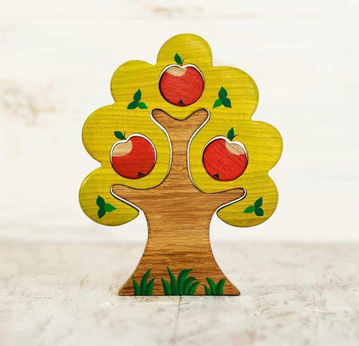 Baby / Dreumes speelgoed - Houten boom - Appelboompje - Duurzaam & Handgemaakt - Waldorf / Montessori Speelgoed