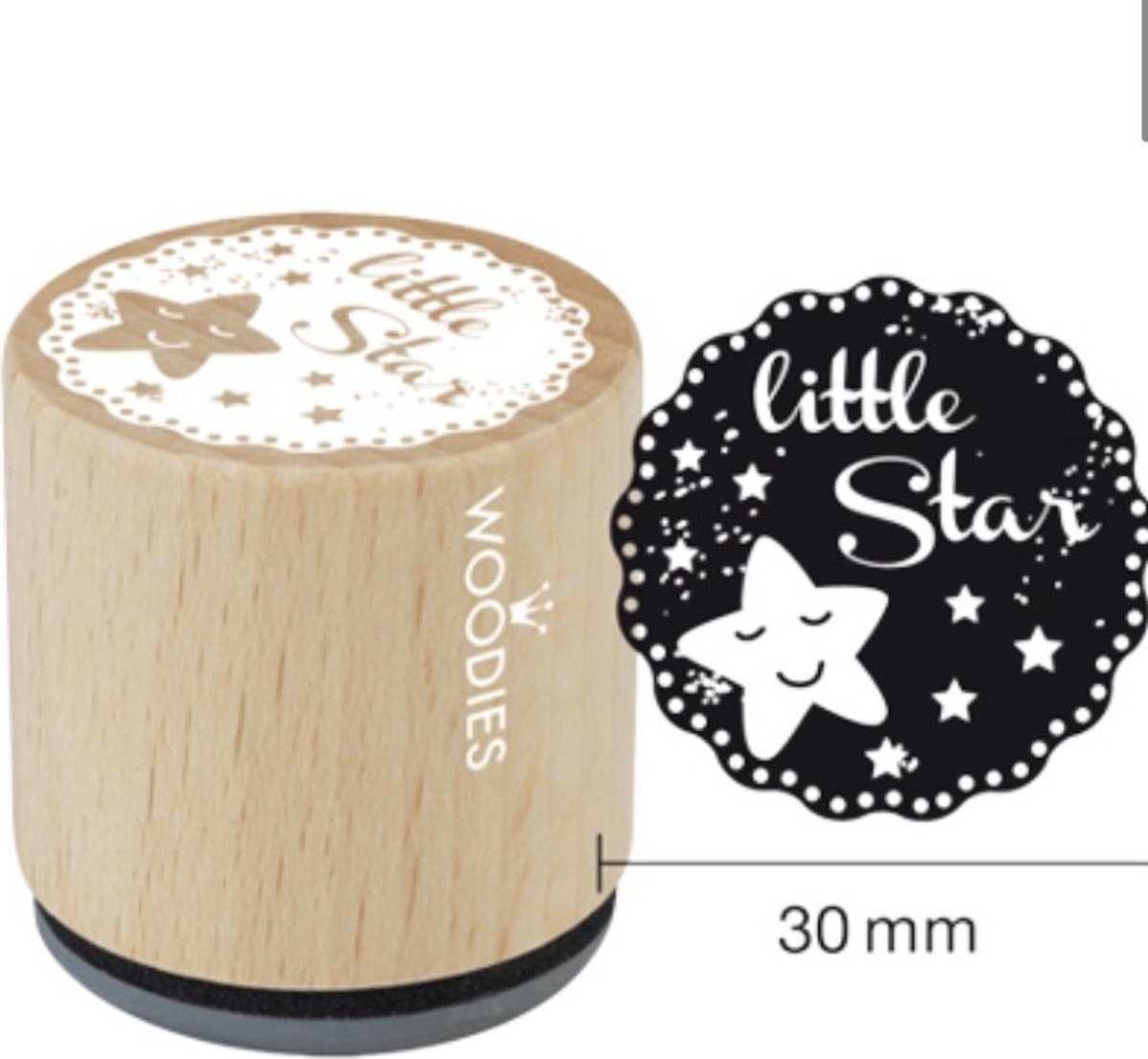 Woodies Stempel-Little Star-Stempelen-Kaarten maken-Scrapbook-Knutselen-Hobby-DIY