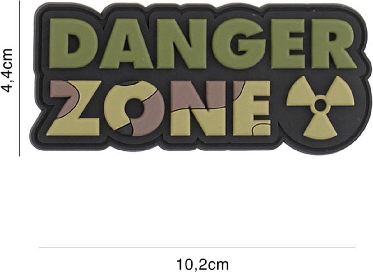 Embleem 3D PVC Danger Zone Woodland