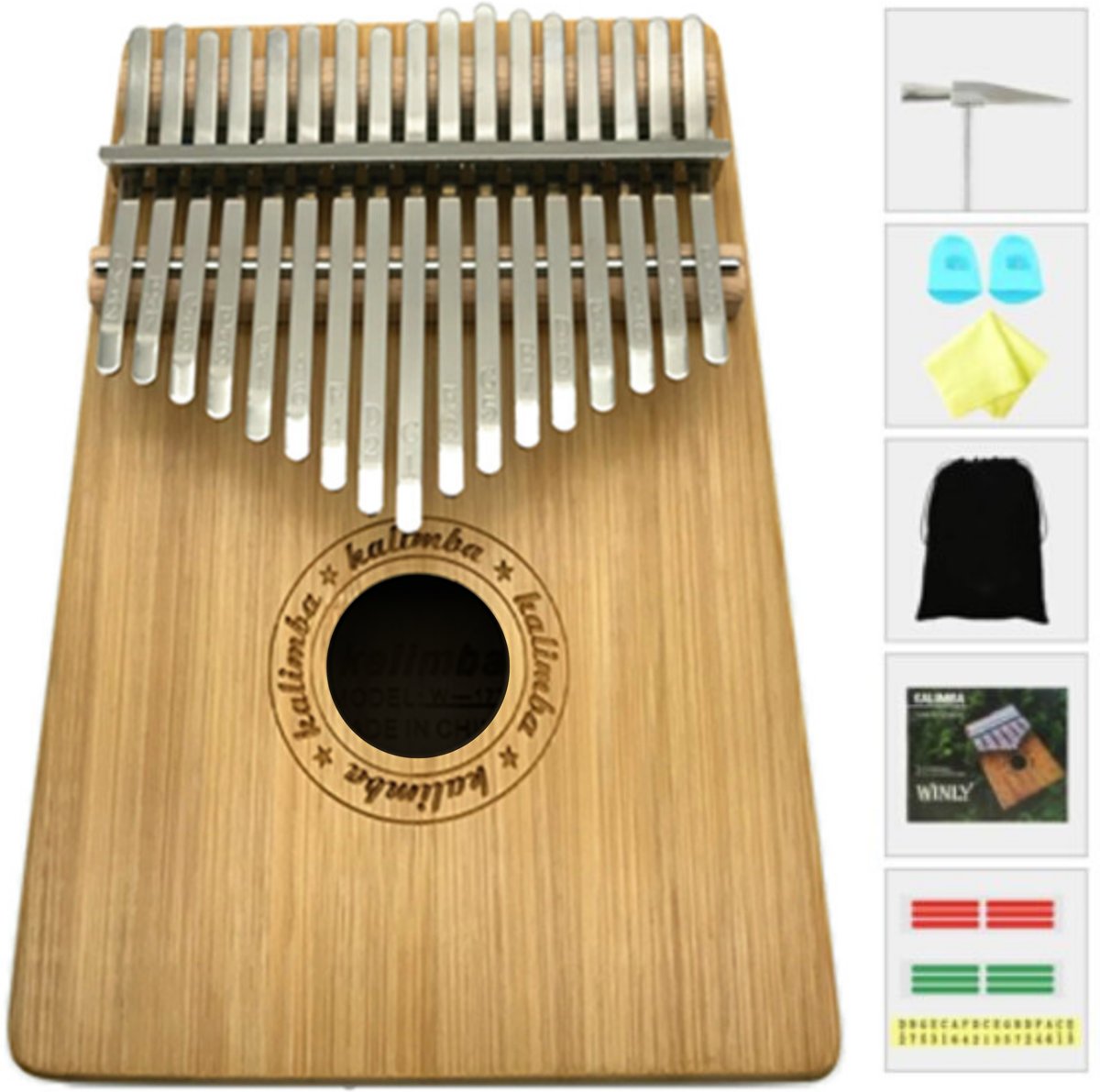 Kalimba set - Duimpiano - C-tune - 17 tonen - Muziekinstrumenten