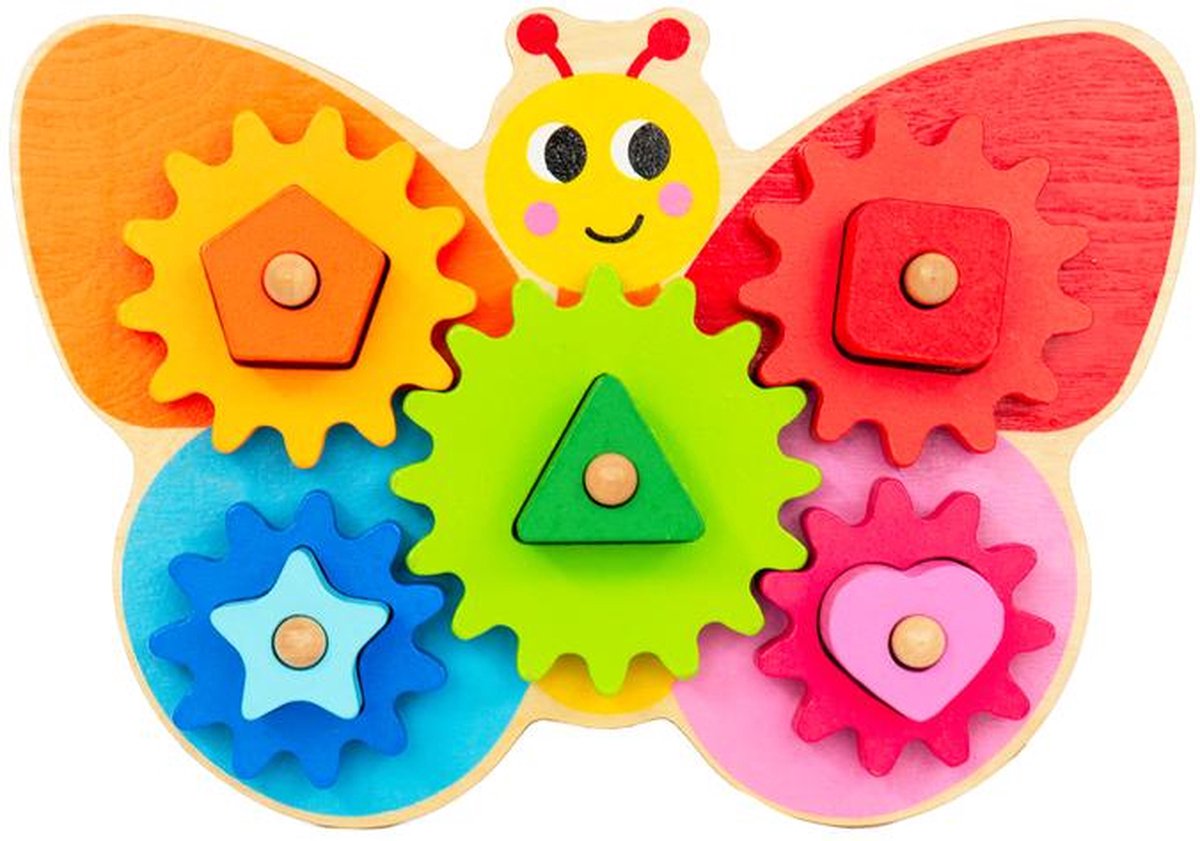 Wooden Toys – Butterfly Gear Game Wooden Toy for Toddlers