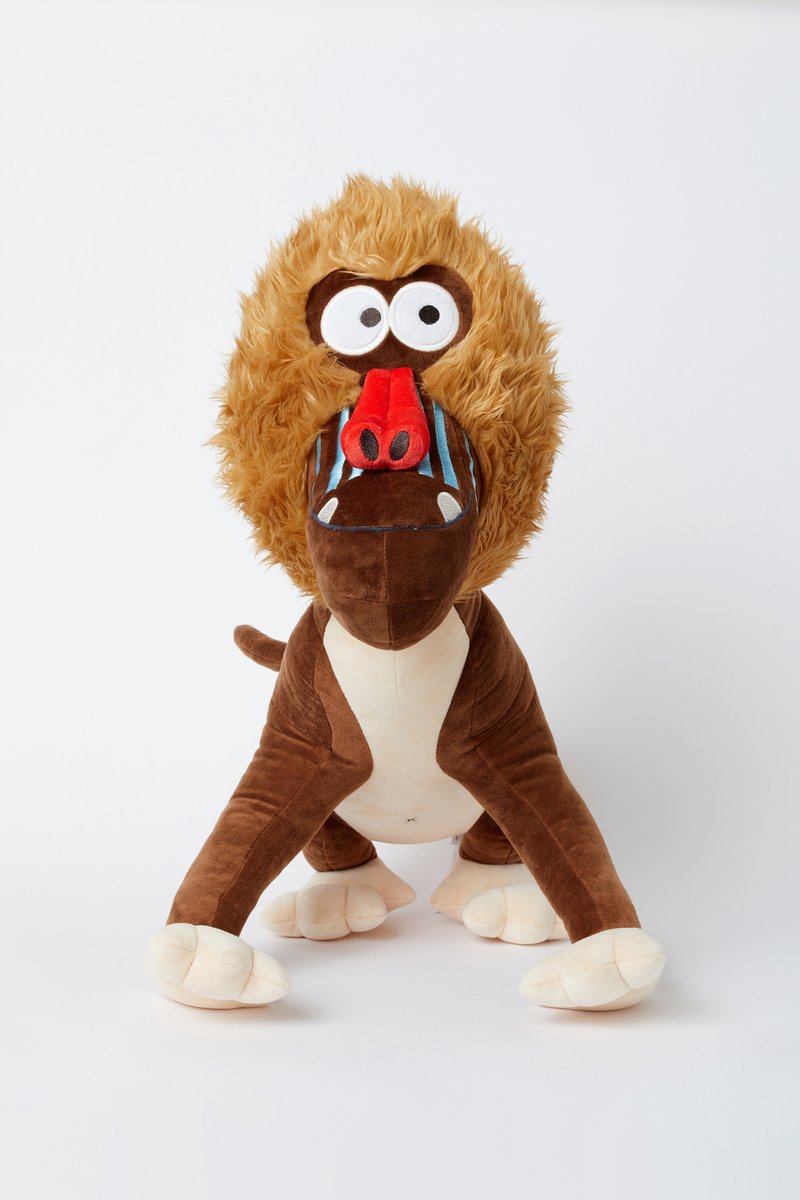 Woody - knuffel mandrill aap - +/-50cm – 221-1-GTO-V/020