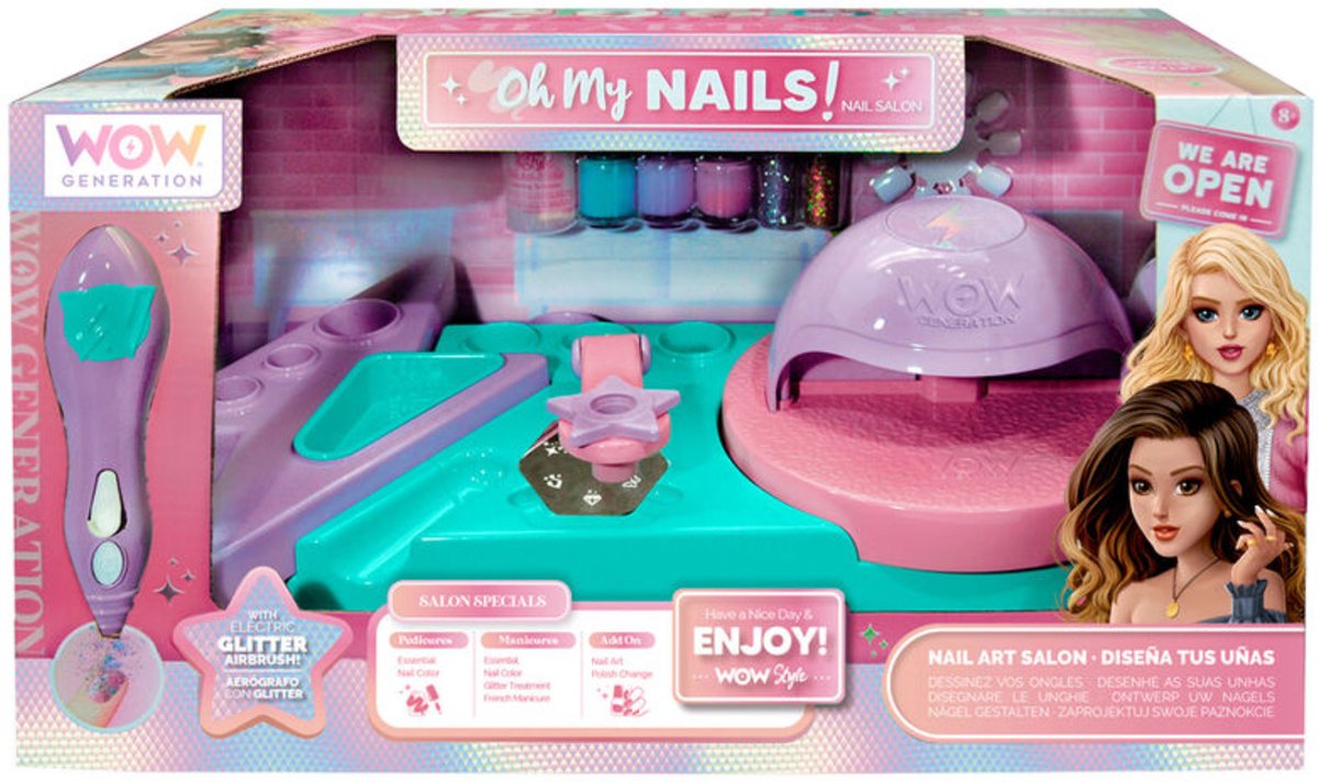   Nagelstudio voor Kinderen - Kinder Nagellak - Glitters en Nageldroger - Vanaf 6 jaar