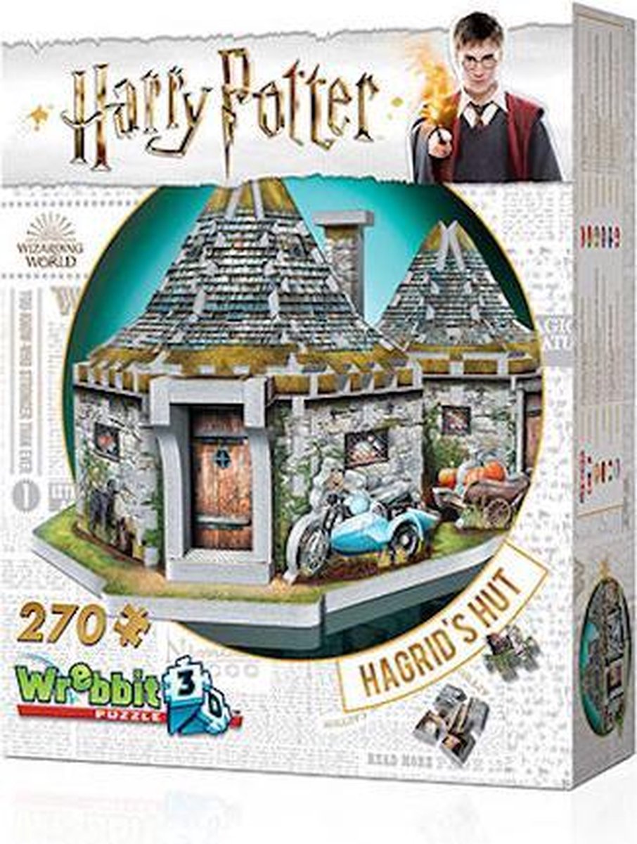 Wrebbit 3D Puzzel - Harry Potter Hagrids Hut - 270 stukjes