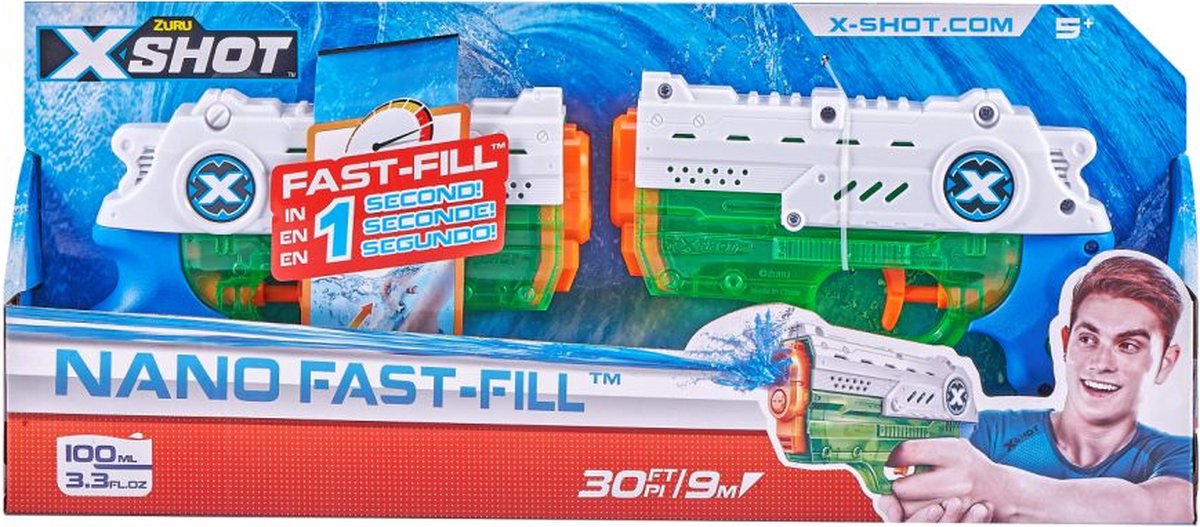 WATERPISTOOL X-SHOT COMBO PACK 2PCS NANO FAST FILL ZURU