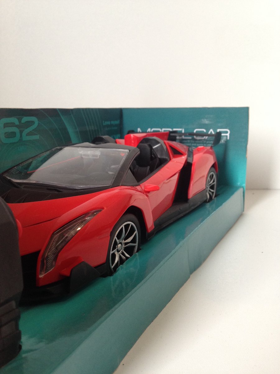 Geweldig cadeau voor kinderen lamborghini Rc auto met Led koplampen 1:16 - radio grafisch Sport Car (28CM) echt een leuke afstand bestuurbare speelgoed auto