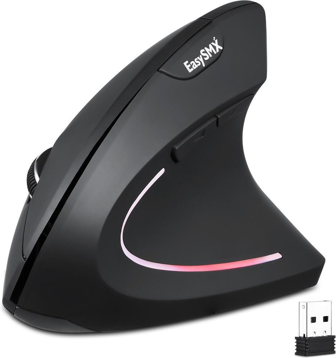 SMX Ergonomische draadloze muis - Instelbare DPI - Zwart