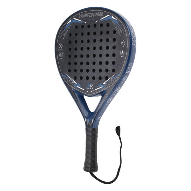 XQ Max Padelracket Hurricane blauw en zwart