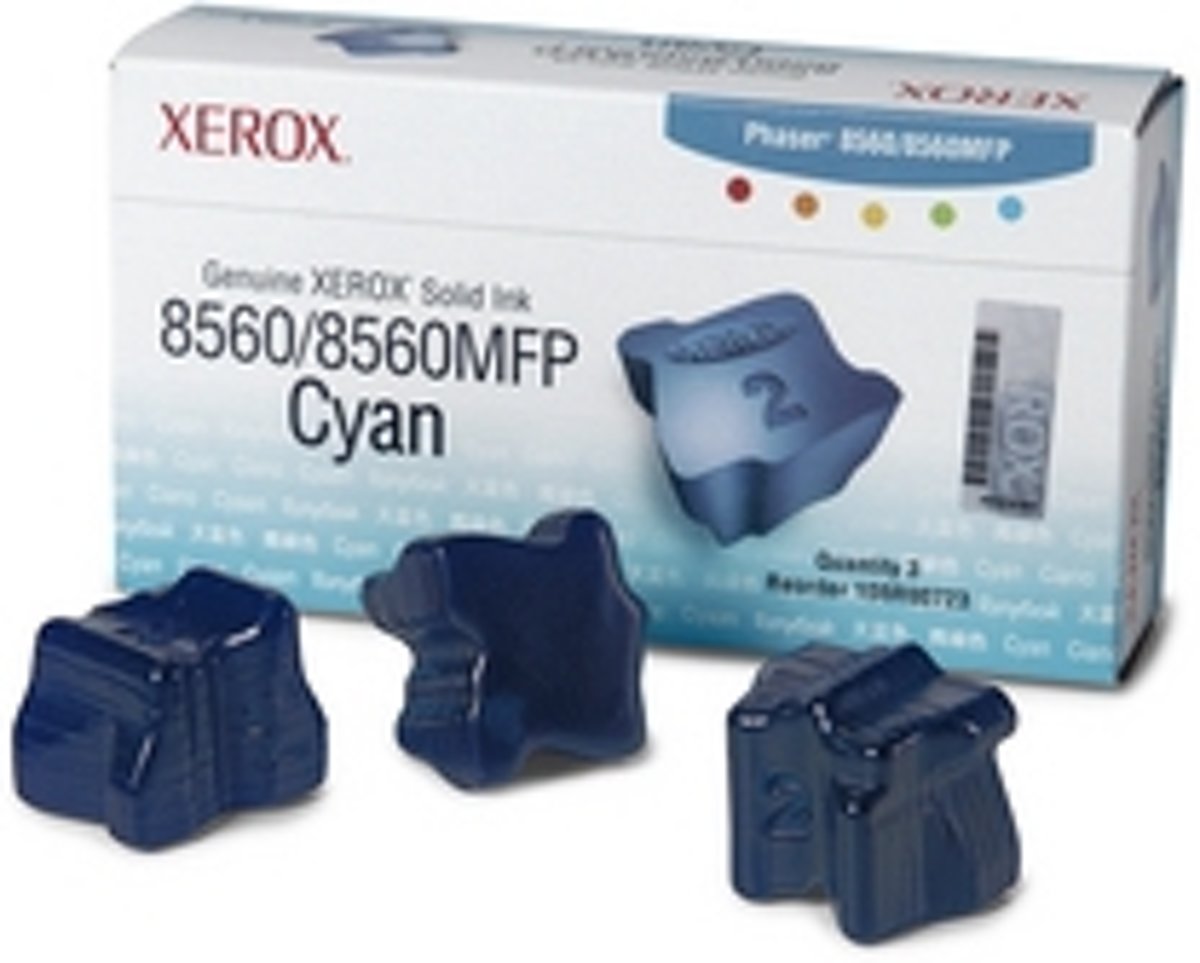 Xerox Colorstix 3 x Cyan Phaser 8560