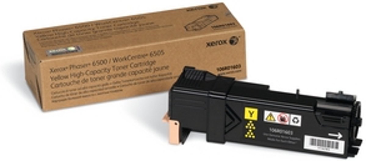 Xerox Yellow Toner Cartridge, Phaser 6500, Wor