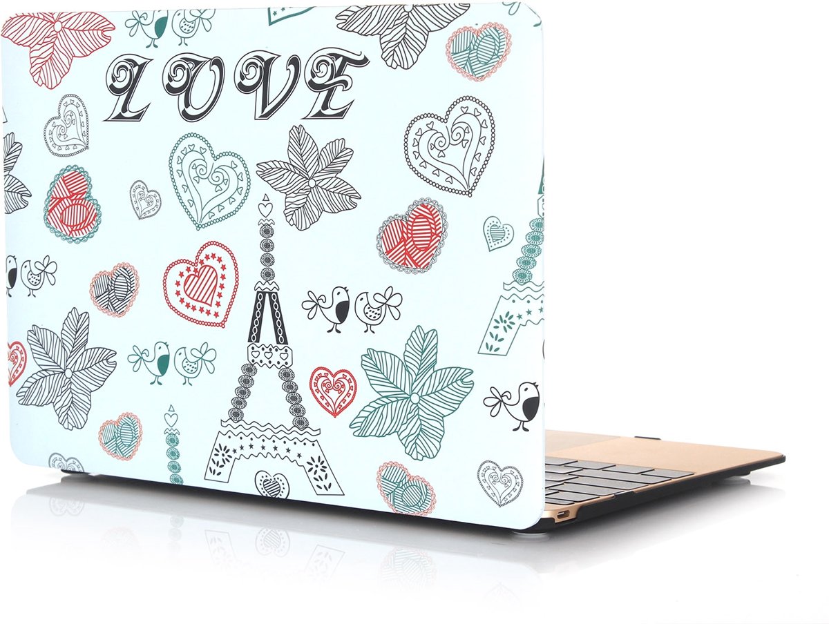 Macbook Case voor Macbook Pro 13 inch 2011 / 2012 - Laptop Cover met Print - Love Eiffeltoren