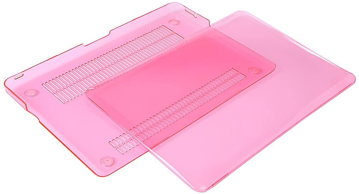 Macbook Case voor Macbook Pro 13 inch zonder Retina - Laptoptas - Clear Hardcover - Pink