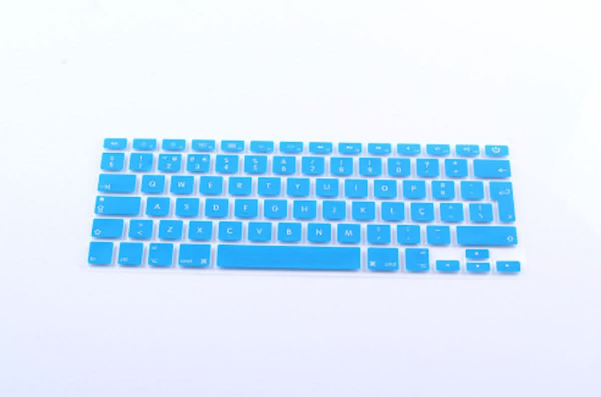 Xssive Toetsenbord cover voor MacBook 12 inch Retina - siliconen - licht blauw- NL indeling