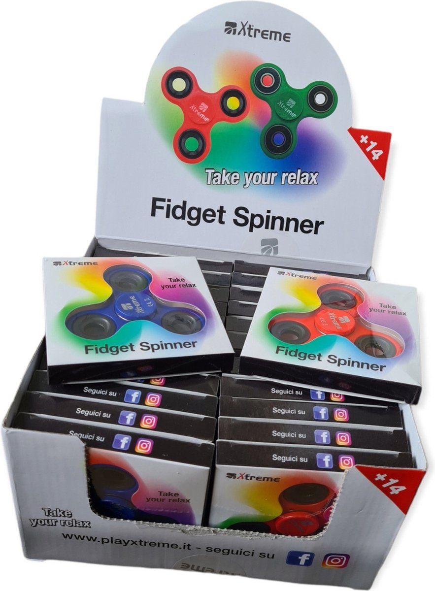 Metal Fidget Spinner 7.5cm. in 4 kleuren