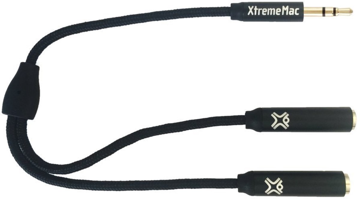 XtremeMac XCL-HPS2-13 Splitter voor Headphones - Zwart