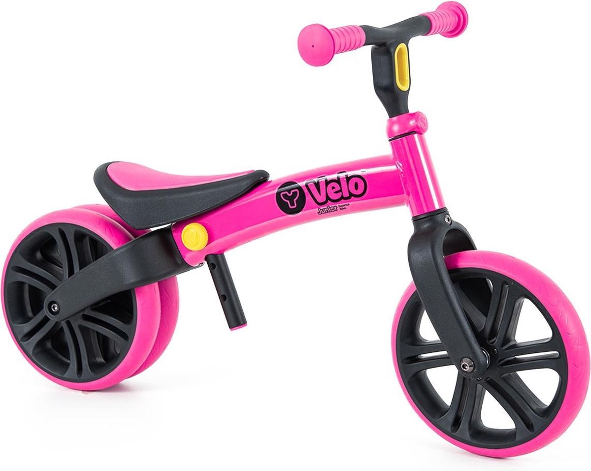 YVELO Junior loopfiets roze