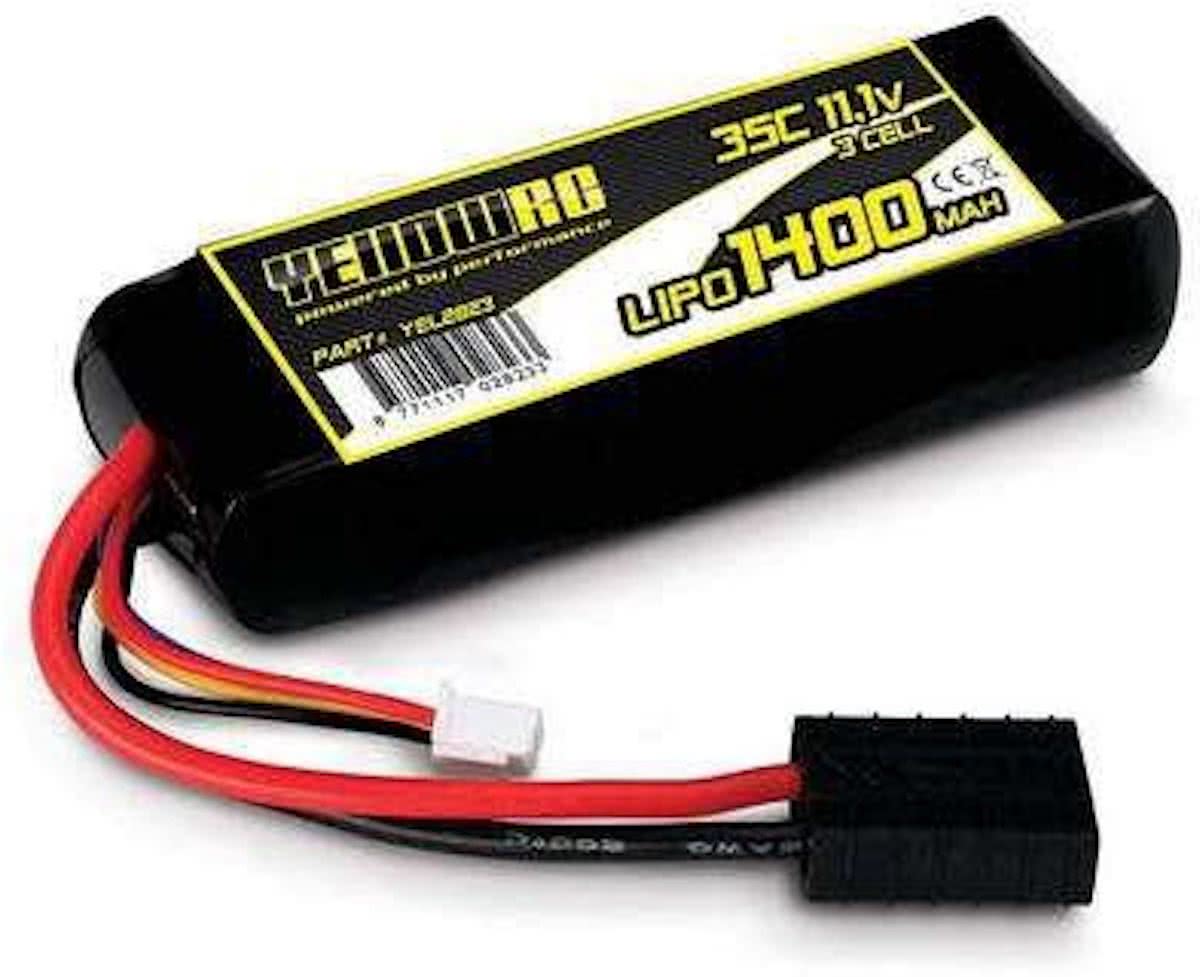 Yellow RC lipo 35c 11,1 volt 1400mah - 1/16 modellen