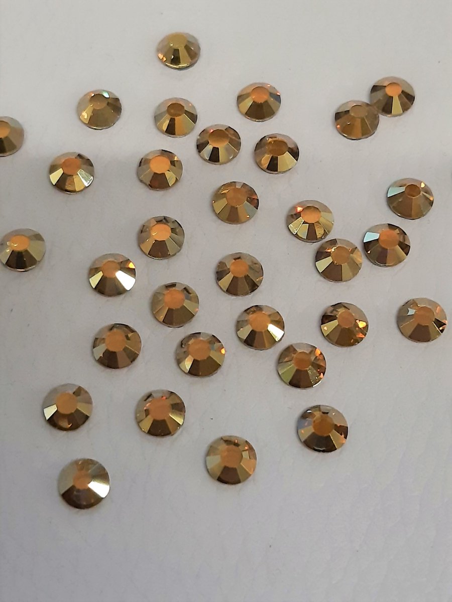 RHINESTONES METALLIC SUNSHINE (GOUD) , SS16, 4 MM, 1440 STUKS (HOTFIX)