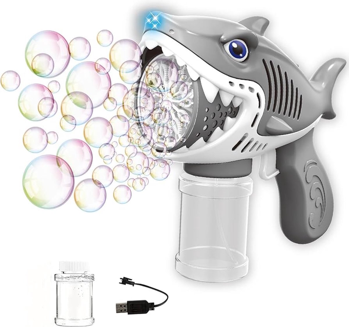 Shark -   speelgoed - USB oplaadbaar en incl. zeep - Voor kinderen - Bubble Game - bellenblaaspistool