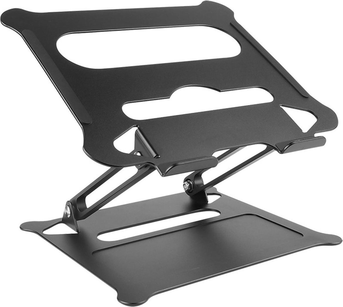 YONO Ergonomische Laptop Standaard Verstelbaar - Inklapbaar - Notebook - Macbook - 10 tot 16 inch - Aluminium – Zwart