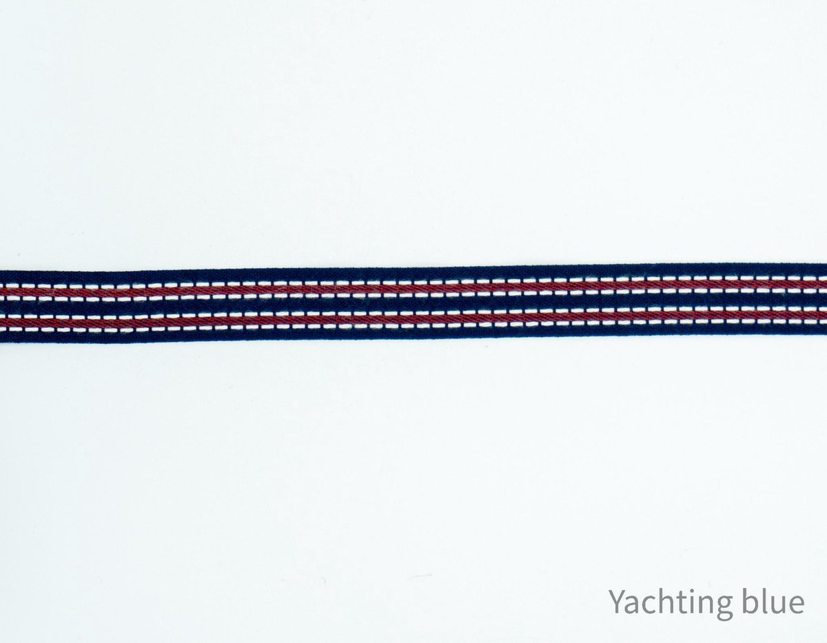 Sierband blauw rood wit randje - fournituren - sierlint - hobbylint -