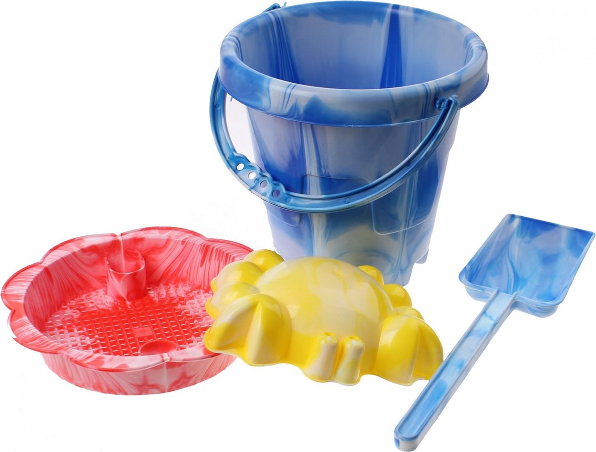 Yello Strandset 4-delig Blauw 15 Cm