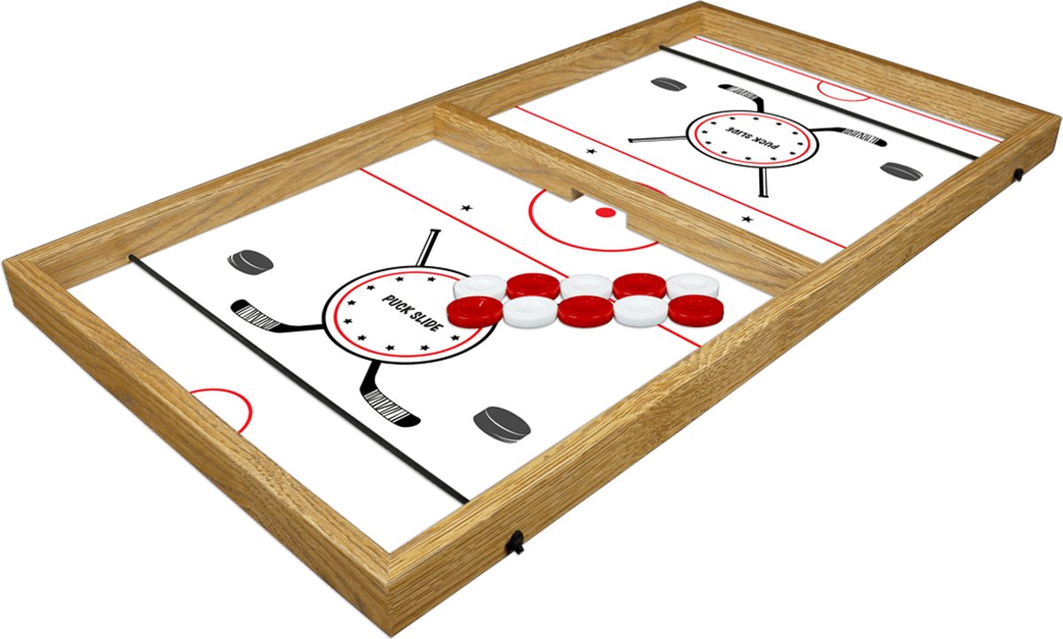 Sling puck bordspelletje - Fast hockey - Vinger hockey - Snel spel voor 2 spelers - Hoogglans speelveld voor gemakkelijk schuiven