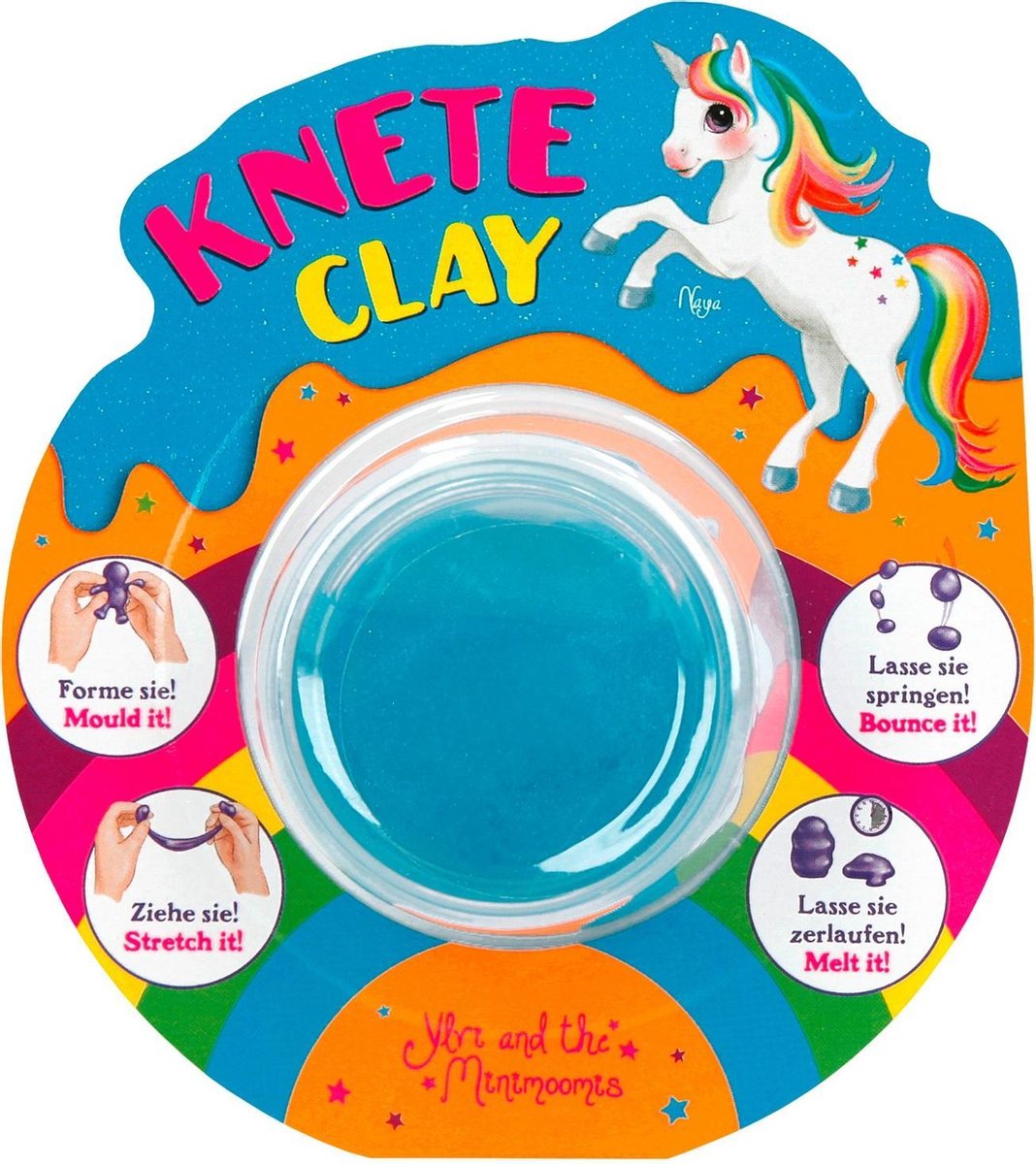 Ylvi & the Minimoomis Eenhoorn Putty Knete Clay Blauw