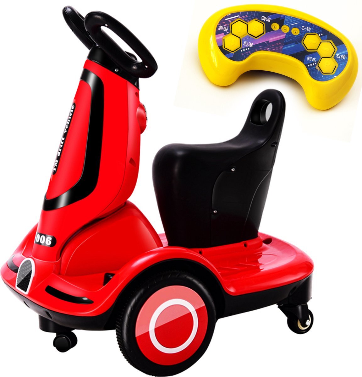 Yokids Elektrische Step voor Kinderen – Elektrische Kinderauto - 6v 4.5 AH Accu - Rood