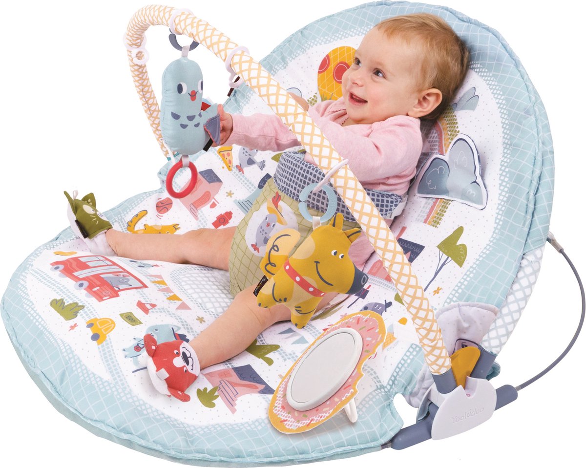 Yookidoo Speelkleed Babysitter met bogen en speeltjes Gymotion Lay To Sit Up Urban