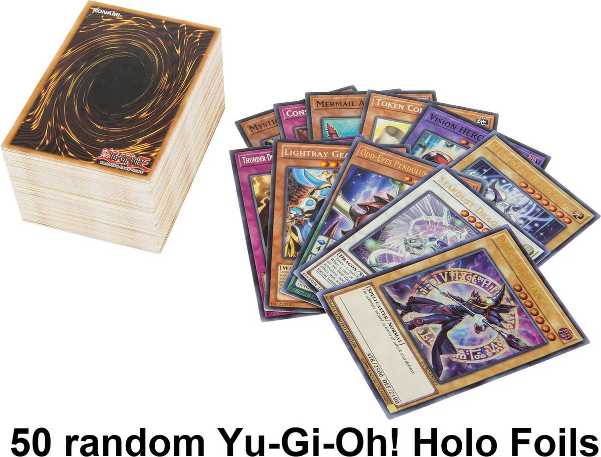 50 Yu-Gi-Oh! kaarten, enkel holo foils