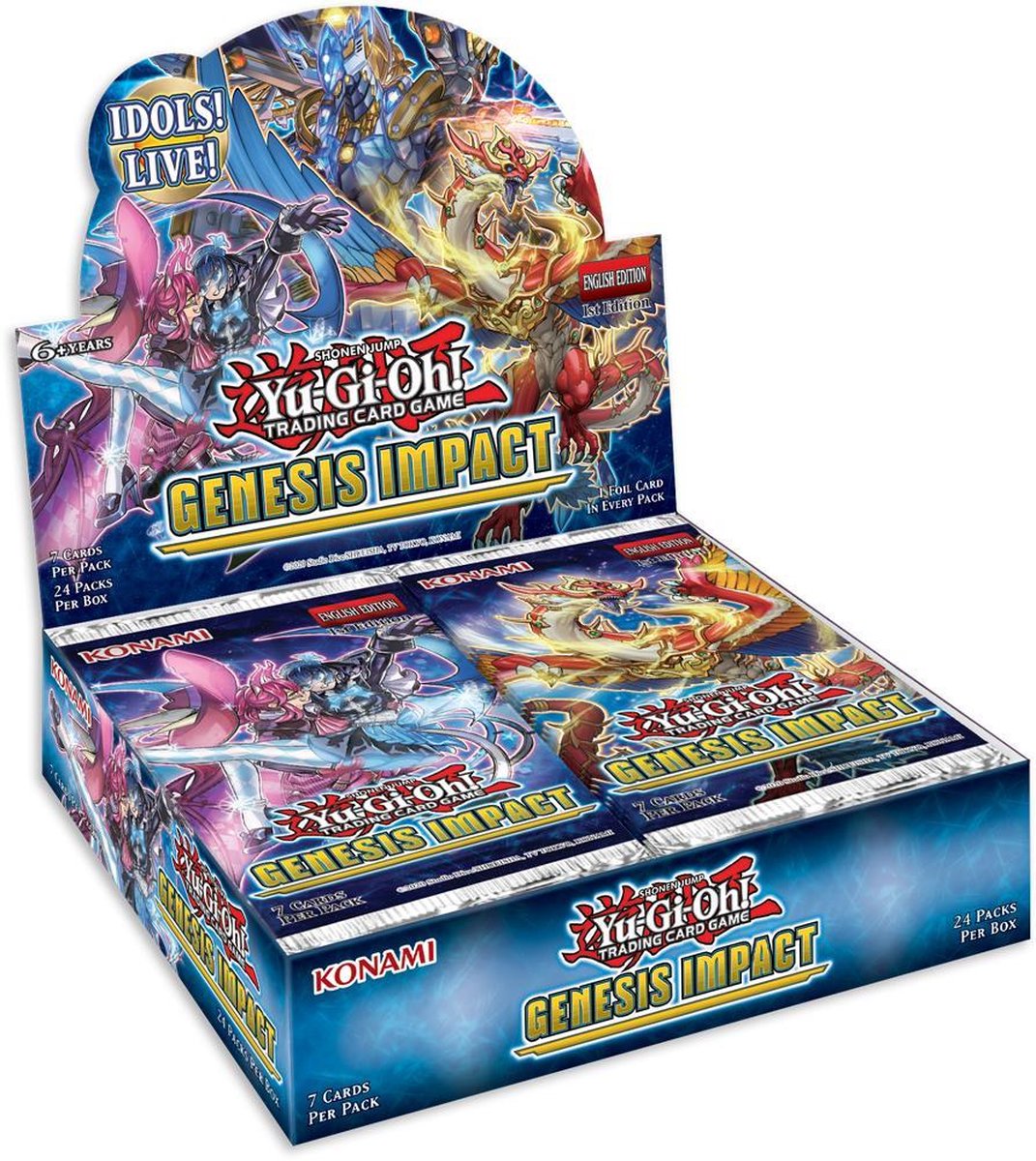 Yu-Gi-Oh! TCG Genesis Impact Booster Box Display 1st Edition - Engelse Versie - 24 Booster Packs Per box - YuGiOh kaarten YGO Trading Card Game Boosters Verzamelen TOPCADEAUS topcadeau