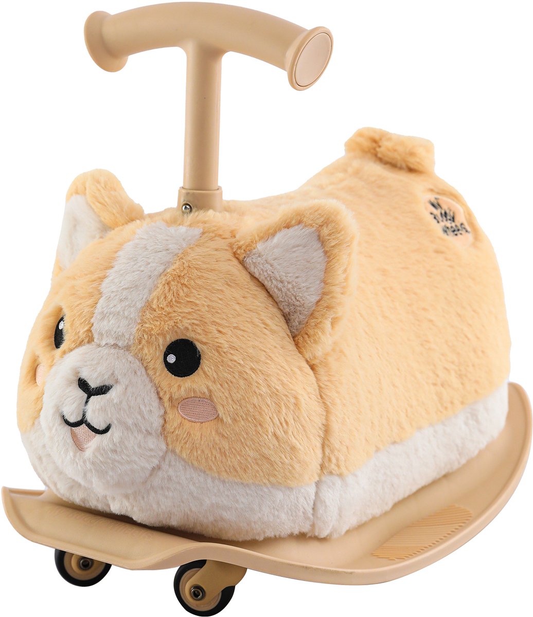   - Plush My Buddy Roller Corgi - 2-In-1 Loopwagen Met Schommelmodus En Rolmodus - Combineert Comfort, Veiligheid En Plezier - Ideaal Om De Balans, Motoriek En Zelfvertrouwen Te Ontwikkelen - Geschikt Vanaf 10 Maanden