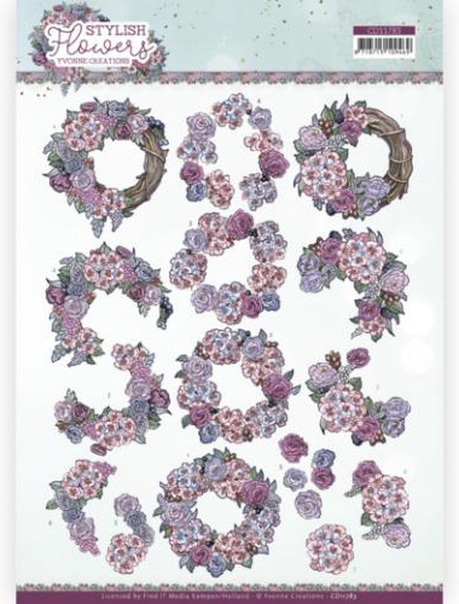 3D Cutting Sheet - Yvonne Creations - Stylisch Flowers - Romantic Roses