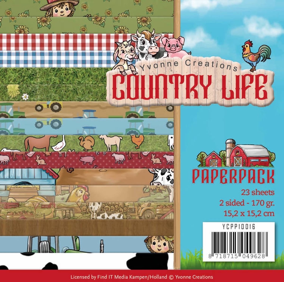 Papierpak -  s - Country Life Omlijsting