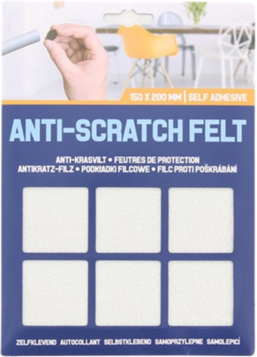 Anti-krasvilt - Zelfklevend - Eenvoudig op maat te maken - 150 x 200 mm - Wit