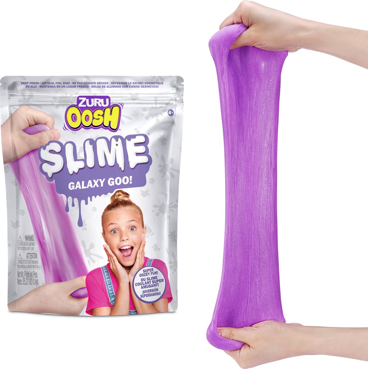 ZURU - OOSH - Foliezak Slime groot - 800g - Paars