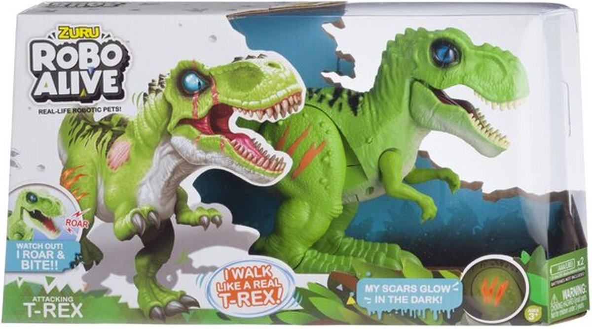 Dinosaurus Dino ROBO ALIVE ATTACKING T-REX groen