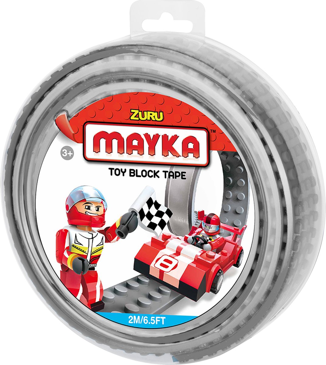 Mayka bouwblokjes tape grijs - 2 meter / 4 studs