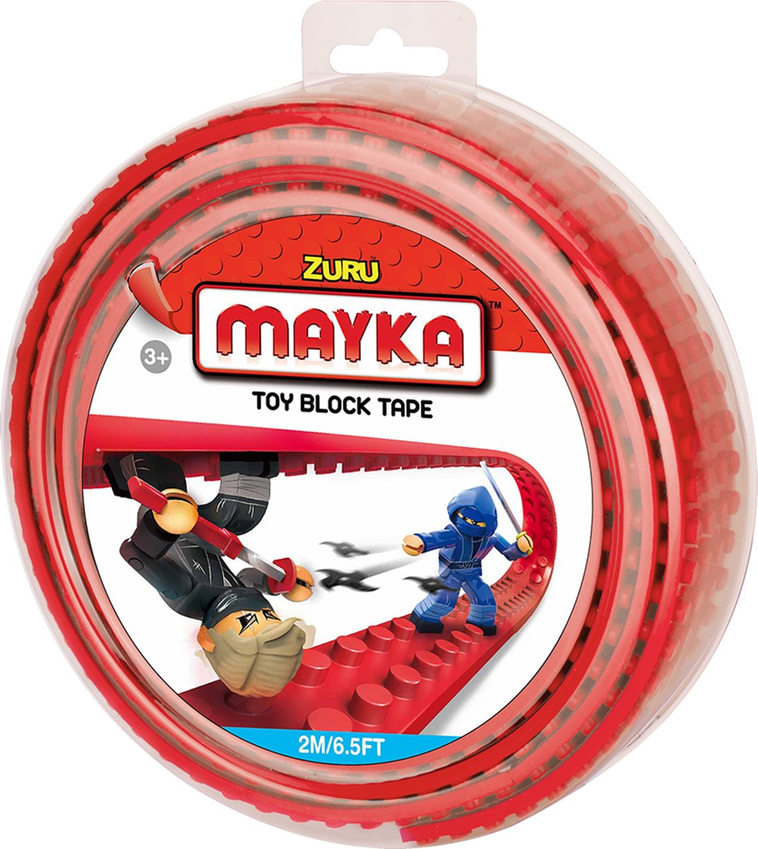 Mayka bouwblokjes tape rood - 2 meter / 4 studs