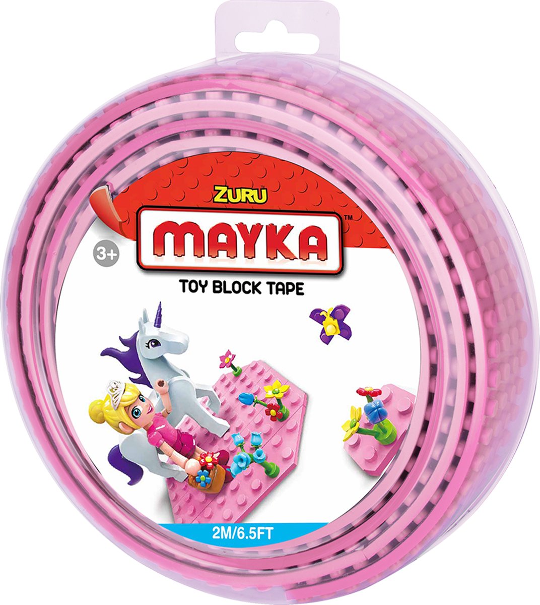 Mayka bouwblokjes tape roze - 2 meter / 4 studs