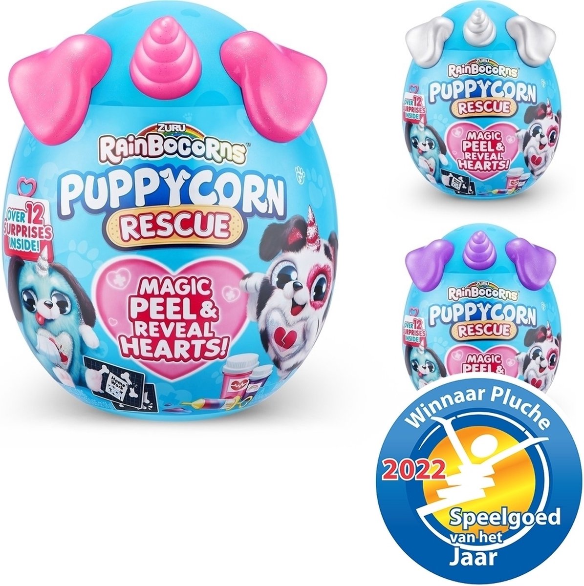 ZURU Rainbocorns Puppycorn Rescue Surprise - Verrassingsei met knuffel - 28x23x20 cm