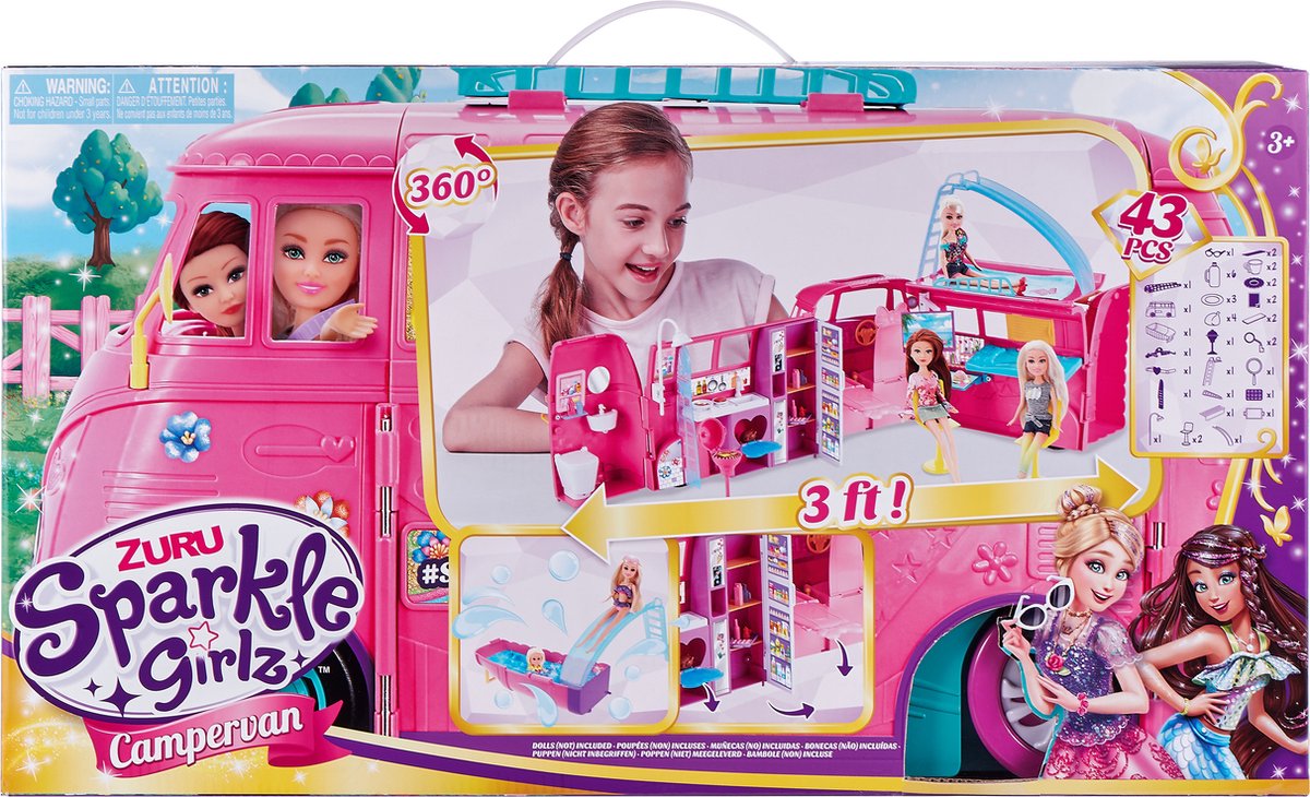   Sparkle Girlz Retro Campervan poppenhuis